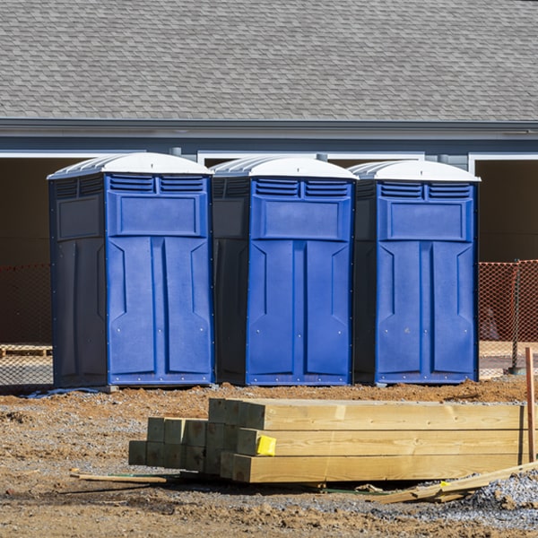 how often are the portable toilets cleaned and serviced during a rental period in Trotwood